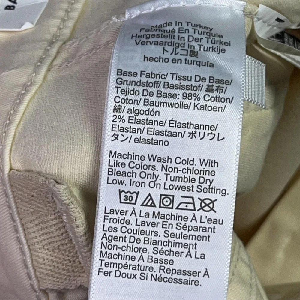Madewell The Darted Barrel-Leg Pant Womens 27S Vanilla Cream Relaxed Ankle NWT